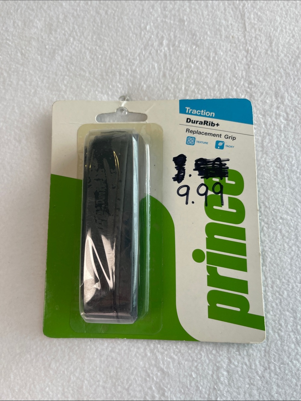 Prince Traction DuraRib Plus Replacement Grip Tennis Racquet Black New In Box